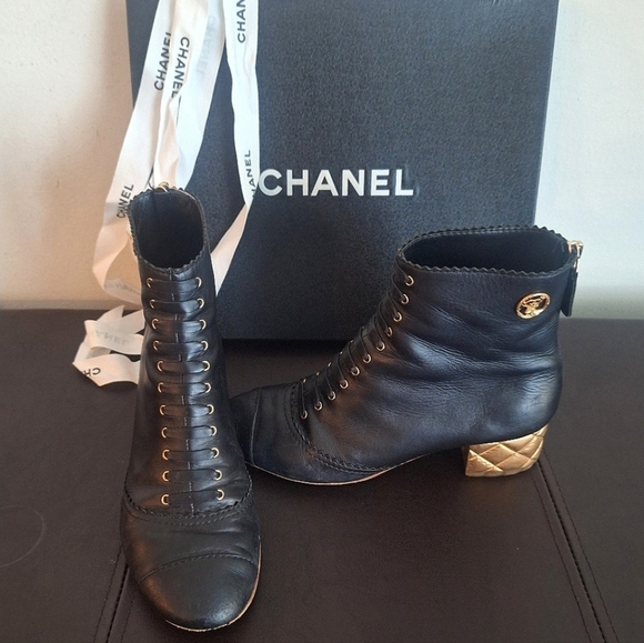 CHANEL Leather Booties - Picture 1 of 16